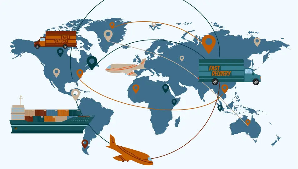 FLC Freight staff coordinating global cross-trade shipments