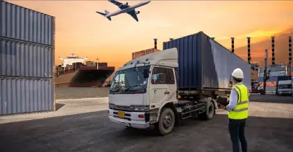 FLC Freight staff overseeing freight operations in Dubai