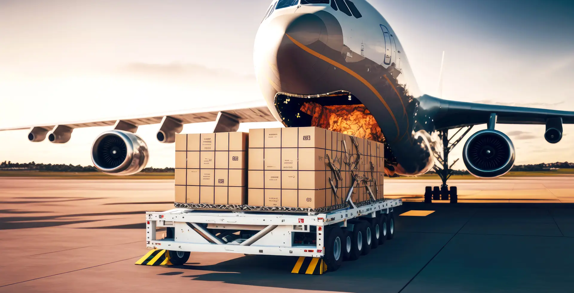 Aerial view of cargo ships in Dubai port for FLC Freight