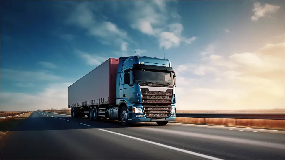 FLC Freight truck loaded with cargo in Dubai