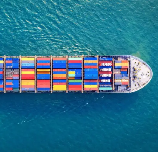 Cars being driven onto FLC Freight RoRo ship